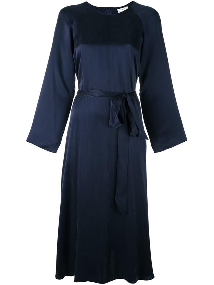 Forte Forte Tie Waist Dress, Women's, Size: 0, Blue, Silk
