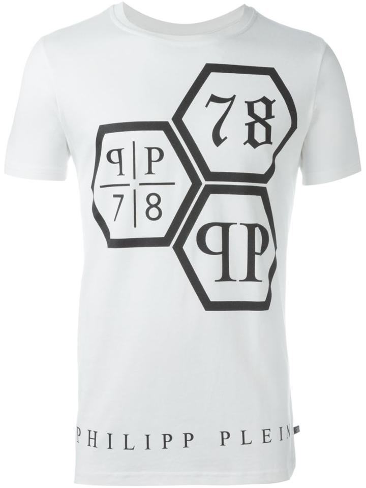 Philipp Plein Gee Bee T-shirt, Men's, Size: Xl, White, Cotton