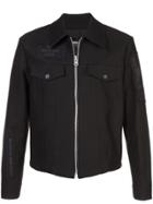 Yang Li Zipped Patch Embellished Jacket - Black