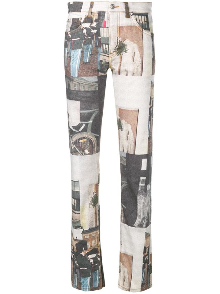 Ganni Photo Print Trousers - Nude & Neutrals