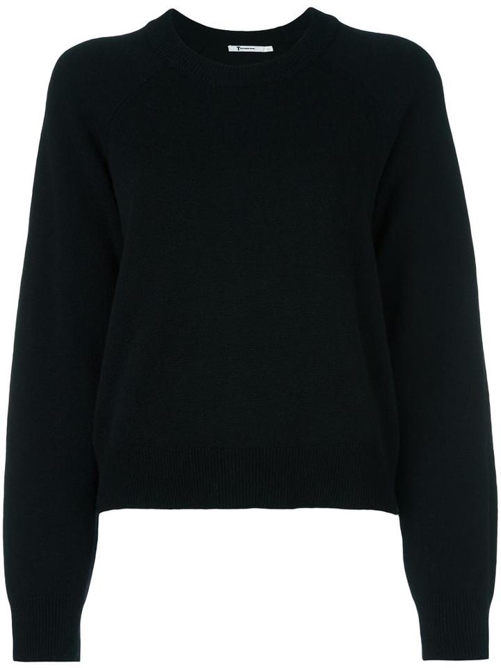 T By Alexander Wang Crew Neck Sweater, Women's, Size: 44, Black, Cashmere/wool