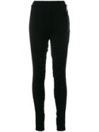 Ea7 Emporio Armani Ruched Skinny Trousers - Black