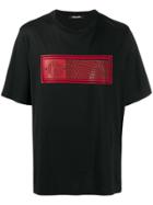Roberto Cavalli Red Box Logo T-shirt - Black