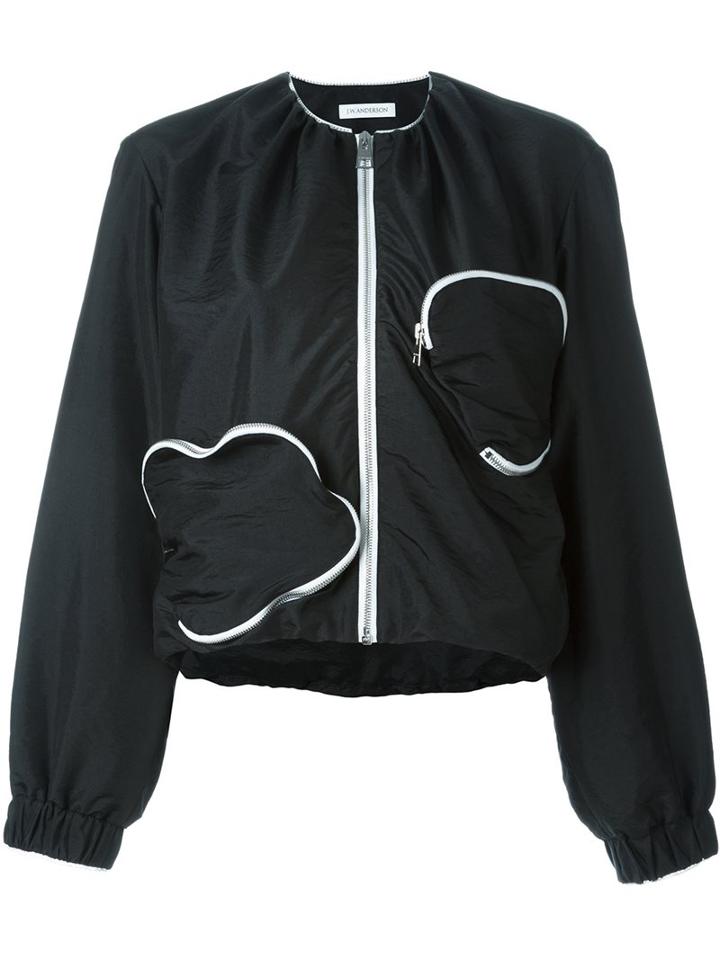 J.w.anderson Asymmetric Pockets Oversized Jacket, Women's, Size: 6, Black, Polyamide/polyester