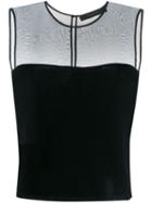 Federica Tosi Sheer Panel Top - Black