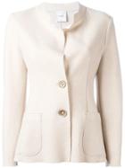 Agnona Buttoned Fitted Jacket - Nude & Neutrals