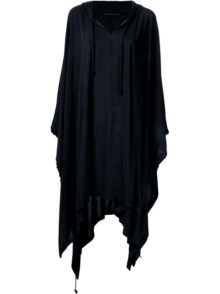 Yohji Yamamoto 'asakura' Panel Poncho, Women's, Size: 1, Black, Viscose