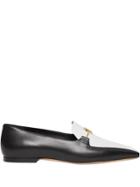 Burberry Monogram Motif Two-tone Leather Loafers - Black