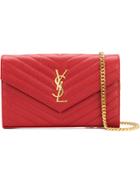 Saint Laurent Envelope Chain Shoulder Bag - Red