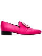 Dorateymur Pink Harput Satin Loafers - Pink & Purple