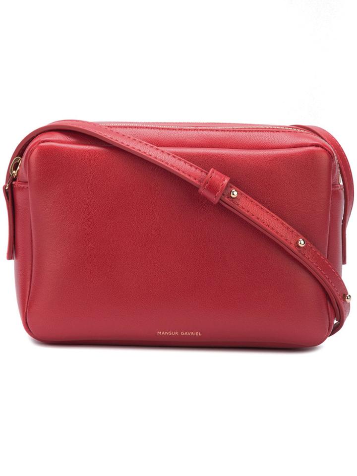 Mansur Gavriel Double Zip Crossbody - Red