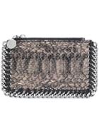 Stella Mccartney Python-effect Falabella Zip Pouch - Brown