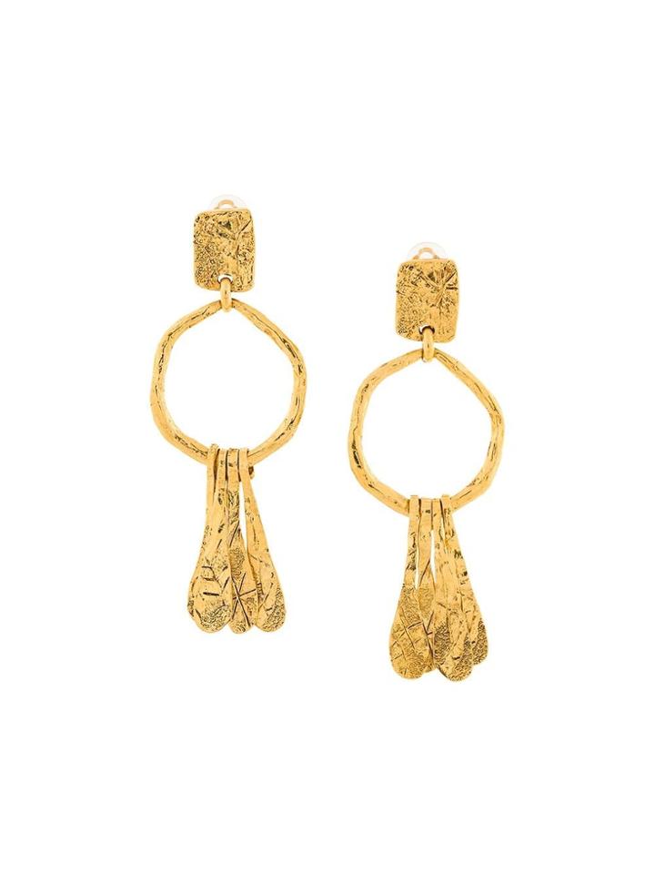 Christian Lacroix Vintage 'miro' Dangling Earrings - Metallic