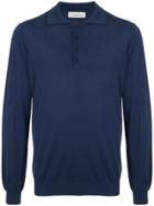 Laneus Long Sleeved Polo Shirt - Blue