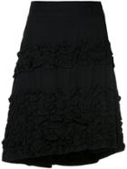 Comme Des Garçons Vintage Ruffle Midi Skirt - Black