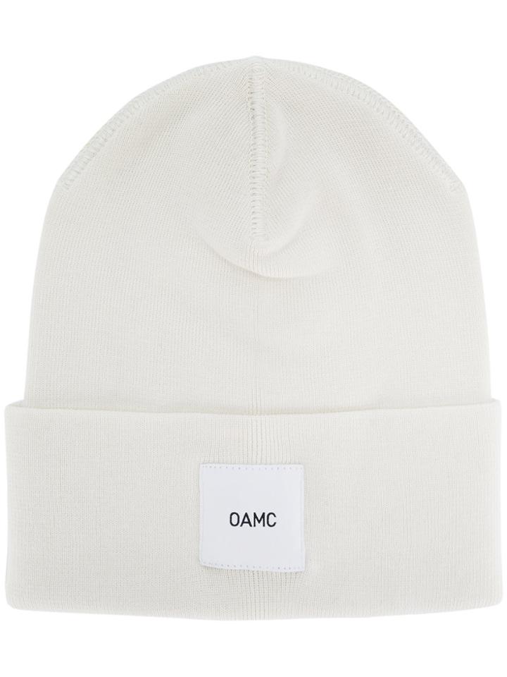 Oamc Branded Beanie - White