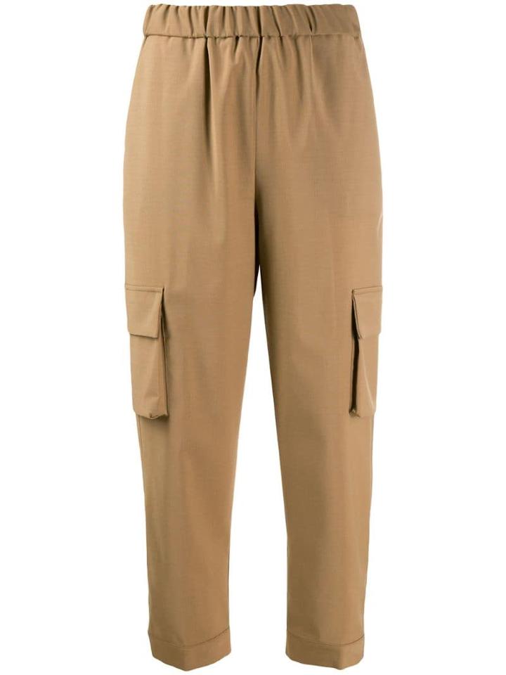 Semicouture Elastic Waist Trousers - Neutrals