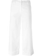 P.a.r.o.s.h. Cuffed Trousers, Women's, Size: M, White, Cotton/spandex/elastane