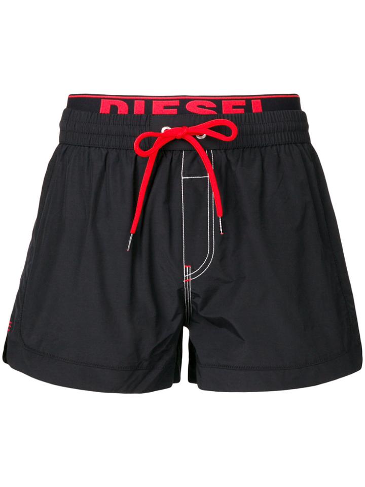 Diesel Seaside Logo Shorts - Black