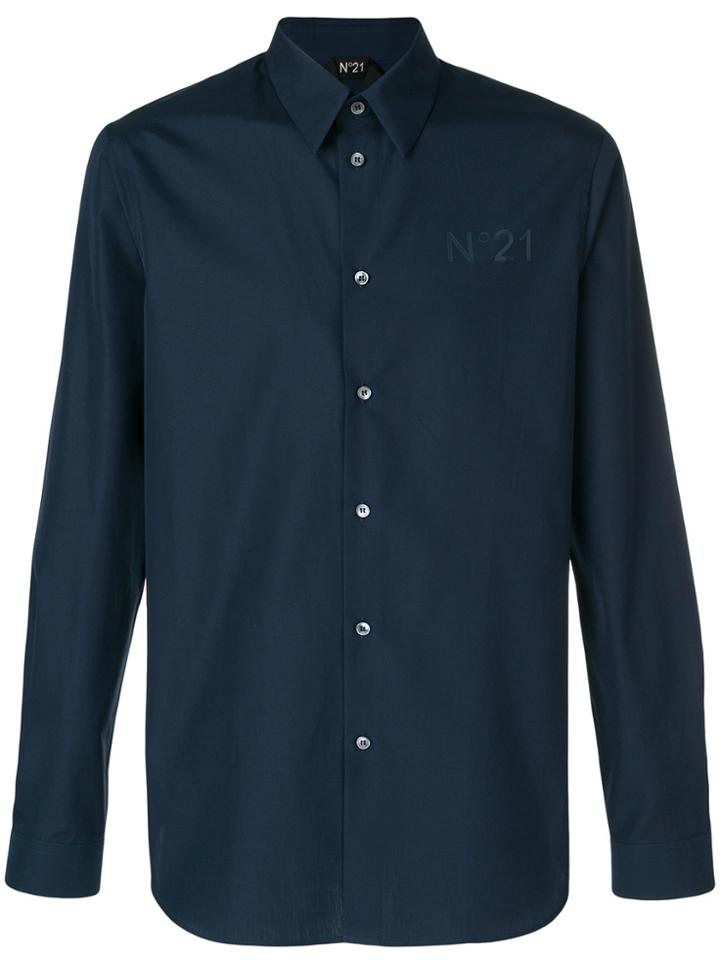 No21 Long Sleeve Branded Shirt - Blue
