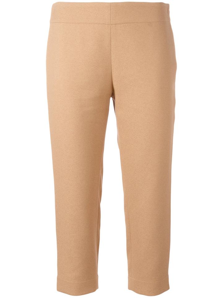 Gianluca Capannolo Cropped Pants, Women's, Size: 42, Nude/neutrals, Viscose/cotton/polyamide