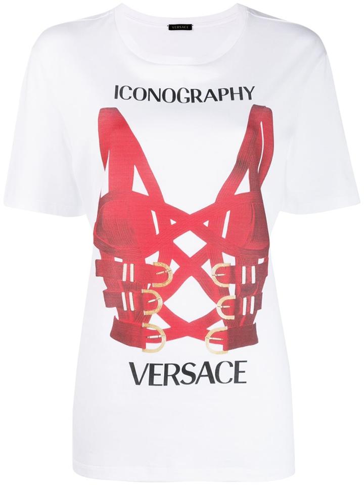 Versace Harness Printed T-shirt - White