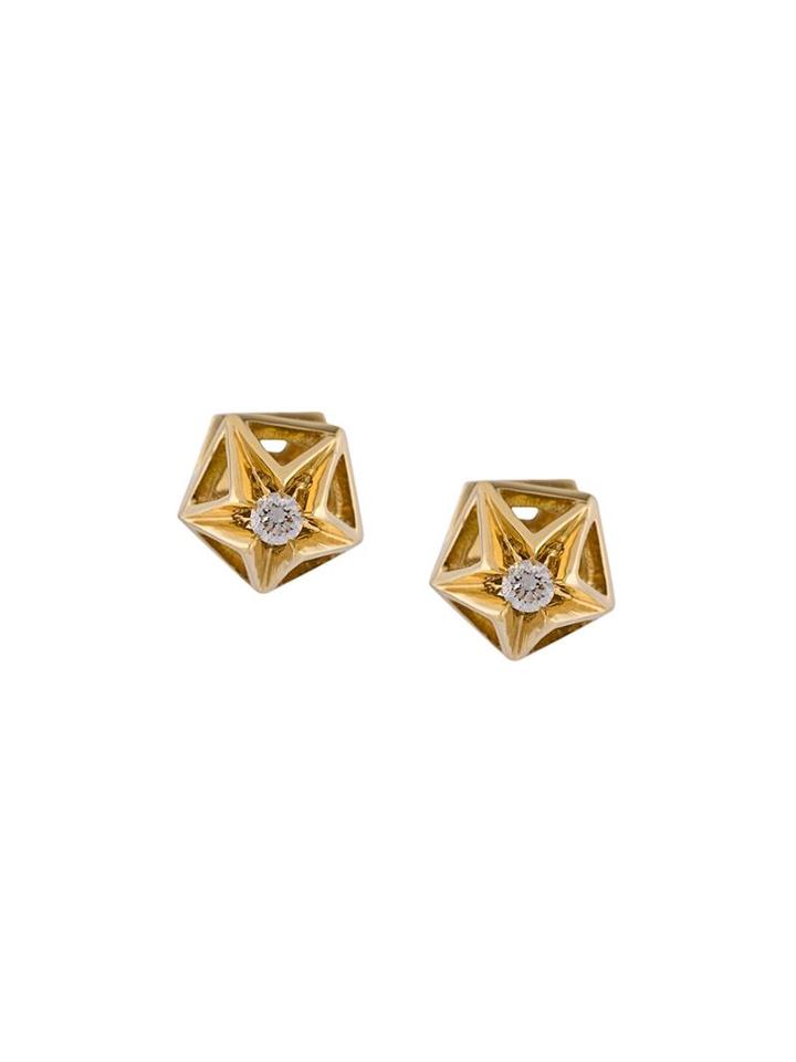 John Brevard 'pyramid' Diamond Stud Earrings