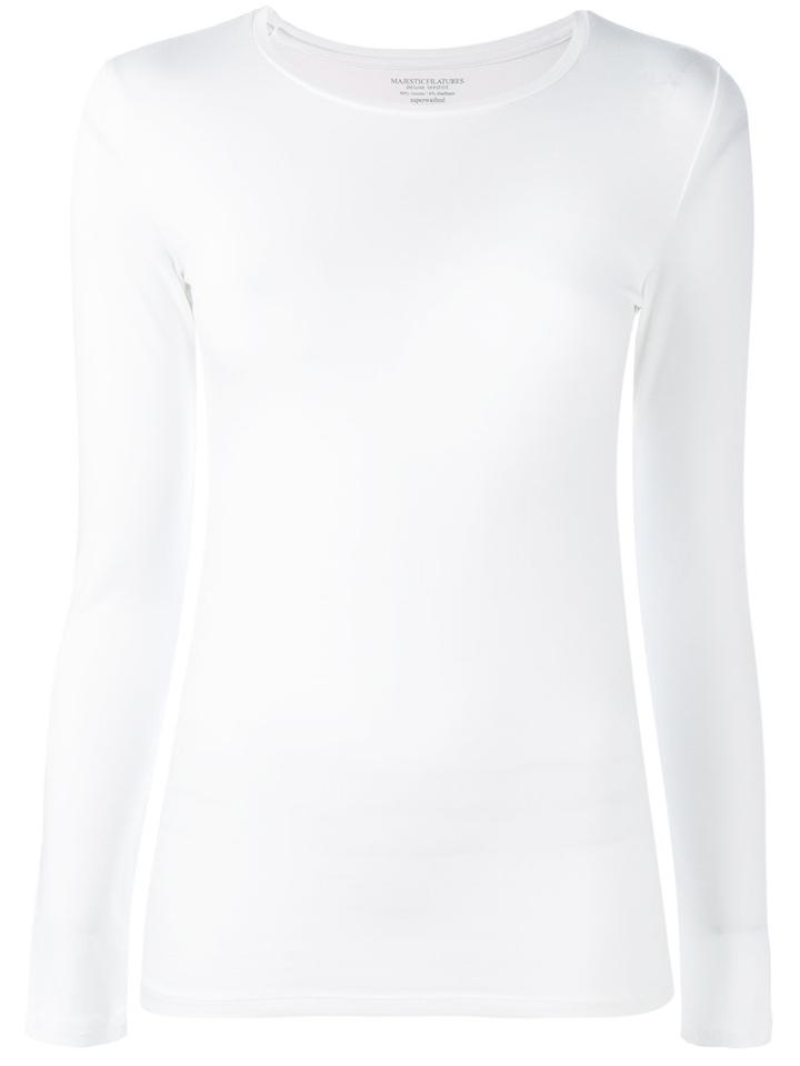 Majestic Filatures Long-sleeve T-shirt, Women's, Size: 3, White, Spandex/elastane/viscose