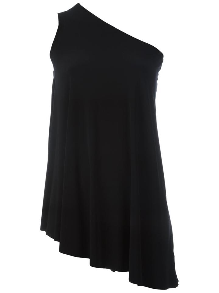 Norma Kamali One Shoulder Asymmetric Tank