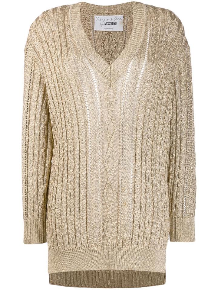 Moschino Vintage Lurex Jumper - Gold