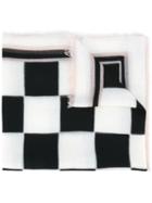 Salvatore Ferragamo Checked Scarf, Women's, Black, Cashmere/silk