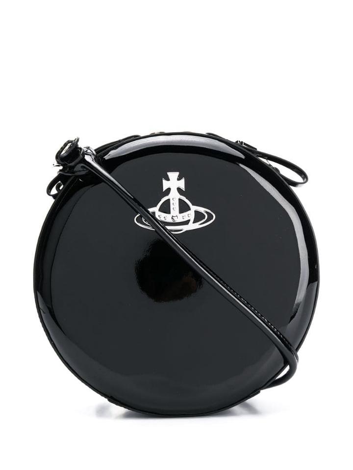 Vivienne Westwood Embossed Orb Cross Body Bag - Black
