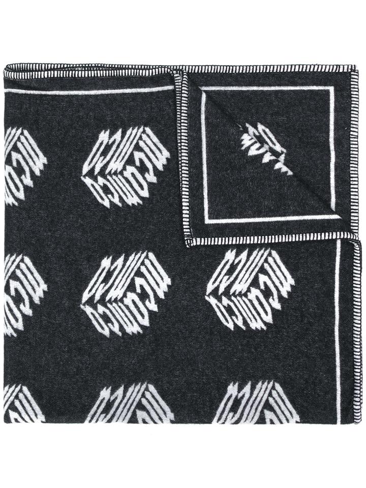 Mcq Alexander Mcqueen Mcq Cube Blanket Scarf - Black