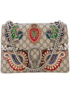 Gucci - Dionysus Embroidered Shoulder Bag - Women - Leather/acrylic/polyester/glass - One Size, Brown, Leather/acrylic/polyester/glass