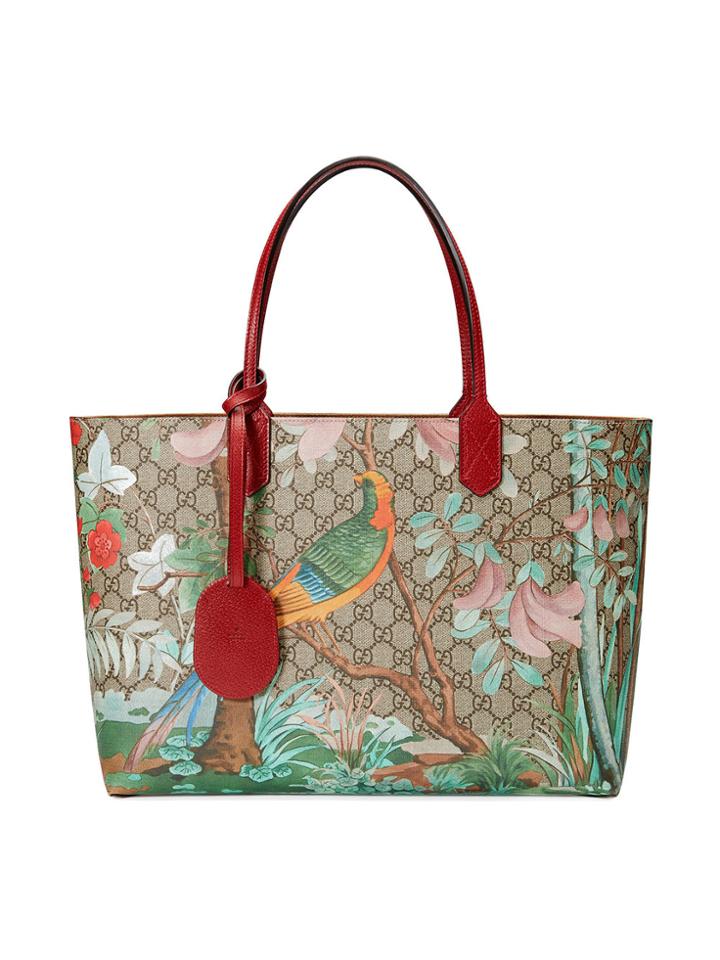 Gucci Gucci Tian Gg Supreme Tote - Nude & Neutrals