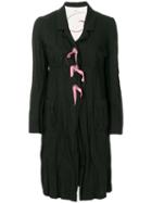 Romeo Gigli Pre-owned Creased Midi Coat - Black