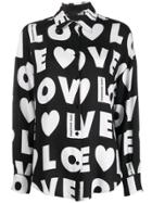 Love Moschino Logo Printed Shirt - Black