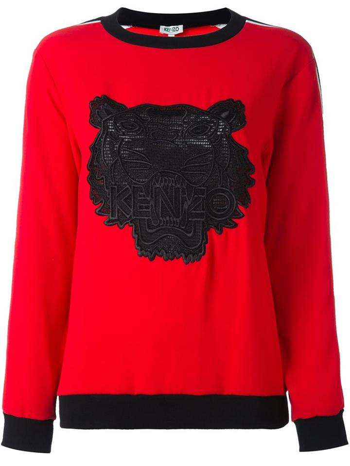 Kenzo 'tiger' Sweatshirt, Women's, Size: Small, Red, Polyester/triacetate