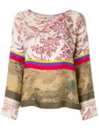Pierre-louis Mascia Printed Long Sleeved T-shirt - Nude & Neutrals