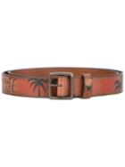 Htc Hollywood Trading Company - 'sunset Paradise' Belt - Men - Leather/metal - 85, Brown, Leather/metal