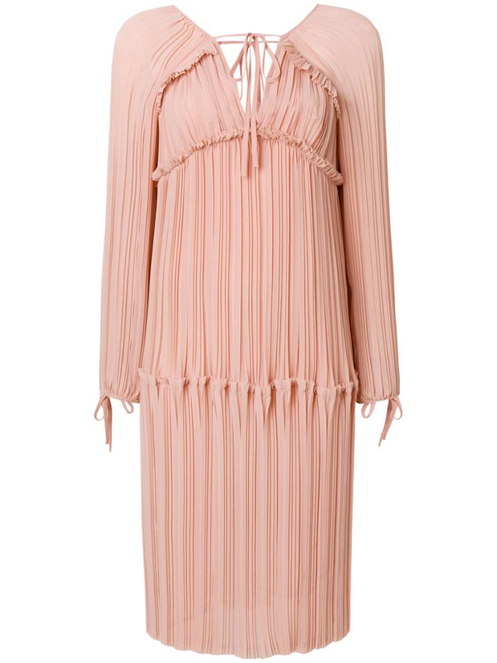 P.a.r.o.s.h. Palazzo Pleat Dress - Pink & Purple