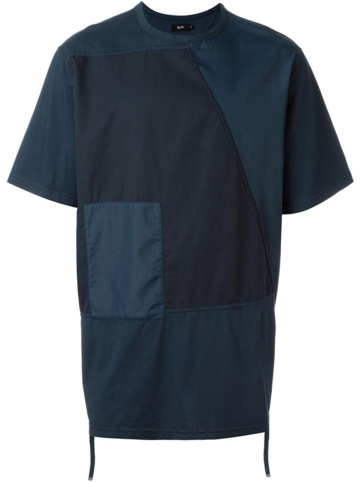 Blood Brother Patchwork T-shirt, Men's, Size: Xl, Blue, Cotton/polyamide