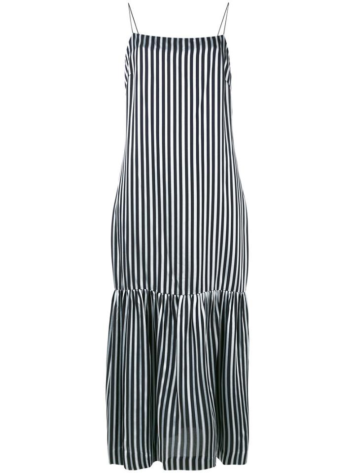 Elizabeth And James - Spaghetti Strap Stripe Dress - Women - Polyester/viscose - 4, Black, Polyester/viscose