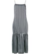 Elizabeth And James - Spaghetti Strap Stripe Dress - Women - Polyester/viscose - 4, Black, Polyester/viscose