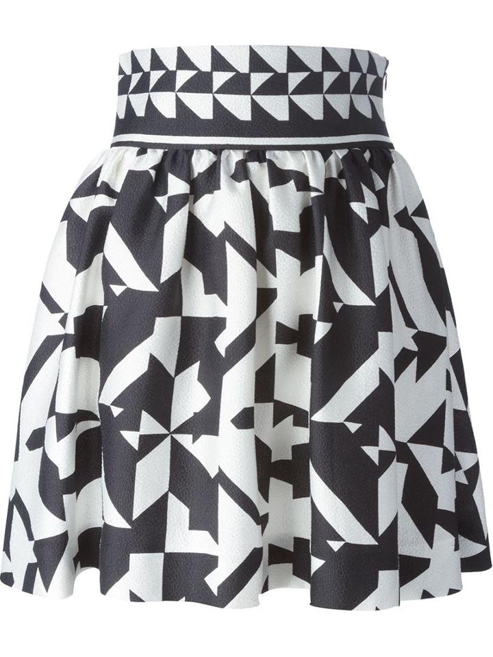 Alexandre Vauthier Printed A-line Skirt