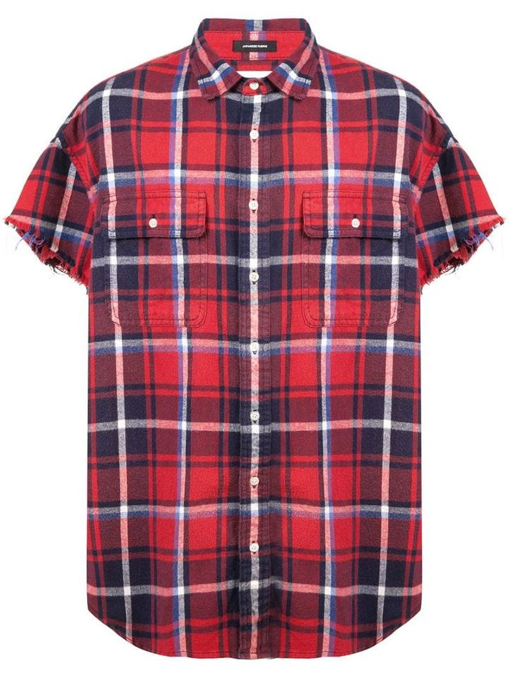 R13 Checked Shortsleeved Shirt - Red