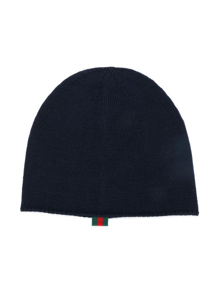 Gucci Kids - Knit Beanie - Kids - Cotton/viscose/wool - One Size, Blue