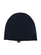 Gucci Kids - Knit Beanie - Kids - Cotton/viscose/wool - One Size, Blue