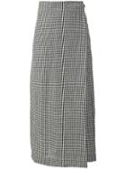 Massimo Alba Gingham Wrap Skirt - Black