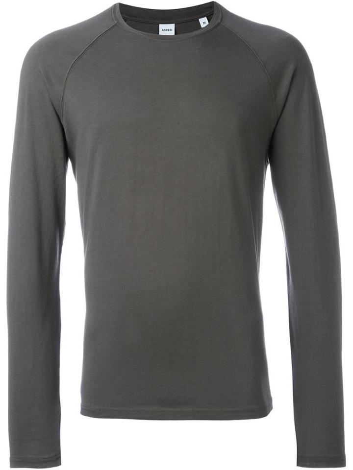 Aspesi Raglan Sleeve Sweater, Men's, Size: Xxl, Green, Cotton